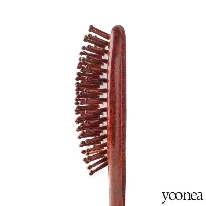 Brosse à cheveux en bois d'acajou naturel Yoonea